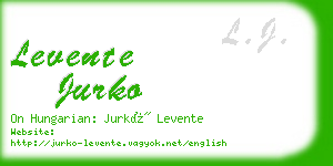 levente jurko business card